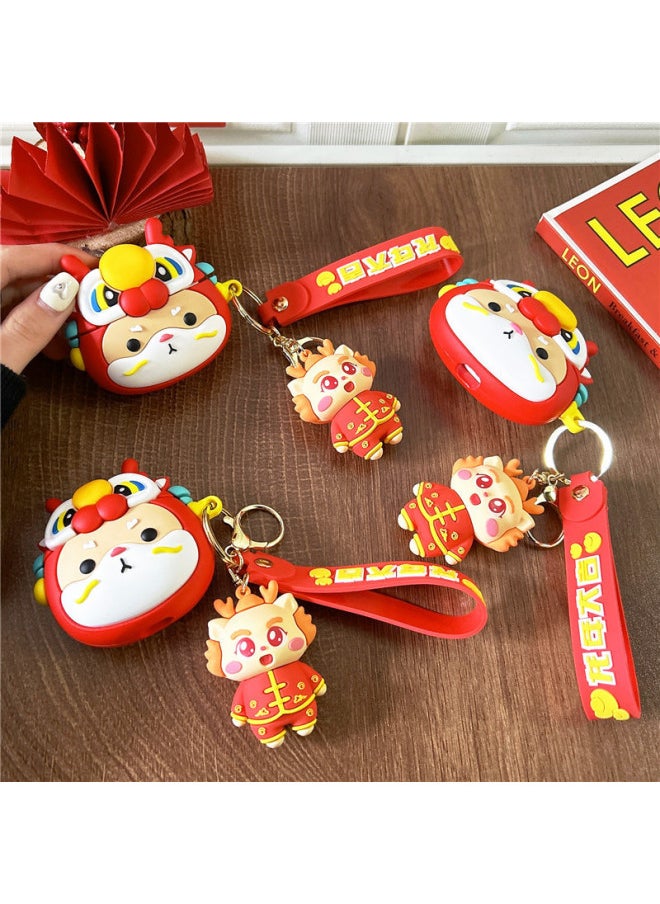Generic - Leading Chai Gou Pendant Applicable AirPods Pro2 For Apple Wireless Bluetooth 1/2/3/4 Generation Cartoon Earphone Set-Color:Faucet Shiba Inu + Iron Hook-Applicable Models:Airpods 1/2 Generation - Image 1