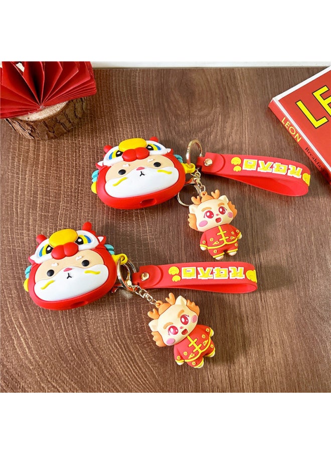 Generic - Leading Chai Gou Pendant Applicable AirPods Pro2 For Apple Wireless Bluetooth 1/2/3/4 Generation Cartoon Earphone Set-Color:Faucet Shiba Inu + Iron Hook-Applicable Models:Airpods 1/2 Generation - Image 1
