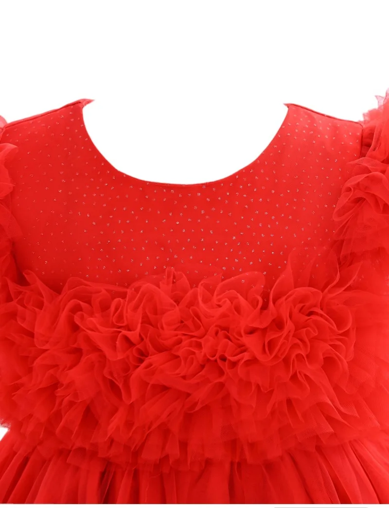 D'Daniela Ruffled Tulle Party Dress