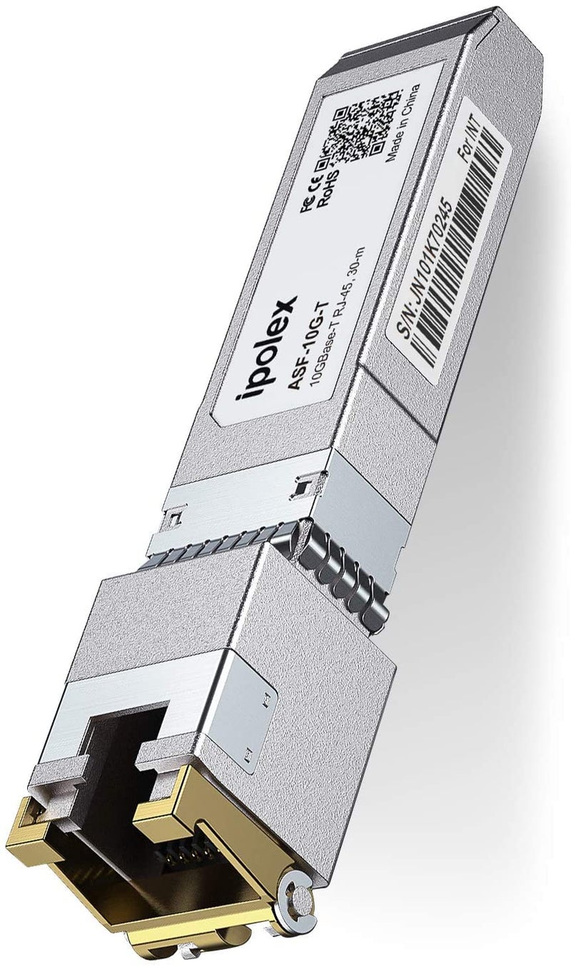 ipolex 1.25/2.5/5/10G SFP+ to RJ45 Transceiver, 10GBase-T Copper SFP+ Module, 10G-T RJ45 Transceiver Compatible for Cisco SFP-10G-T, Ubiquiti F-RJ45-10G, Mikrotik, Netgear, TP-Link, D-Link and More - Image 1