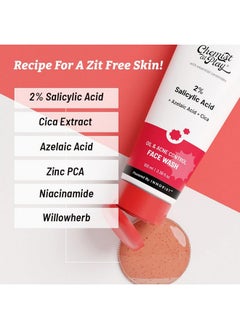 Chemist at Play 2% Salicylic Acid Face Wash For Oily Skin With Niacinamide | Prevents Acne & Removes Excess Oil | Sulphate Free, Anti Acne Face Cleanser | For Men & Women | 100 Ml  - Image 4