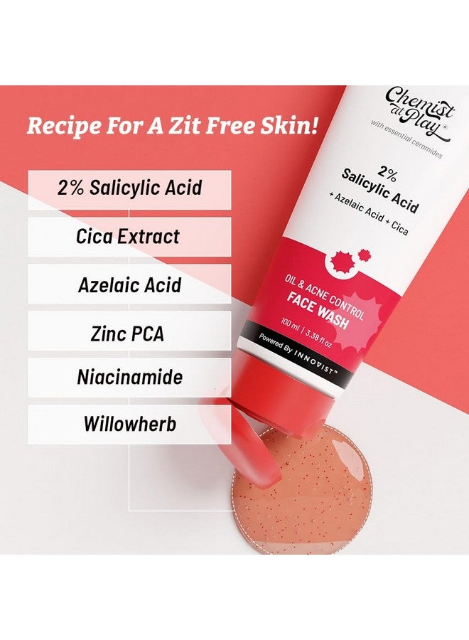 Chemist at Play 2% Salicylic Acid Face Wash For Oily Skin With Niacinamide | Prevents Acne & Removes Excess Oil | Sulphate Free, Anti Acne Face Cleanser | For Men & Women | 100 Ml - Image 4
