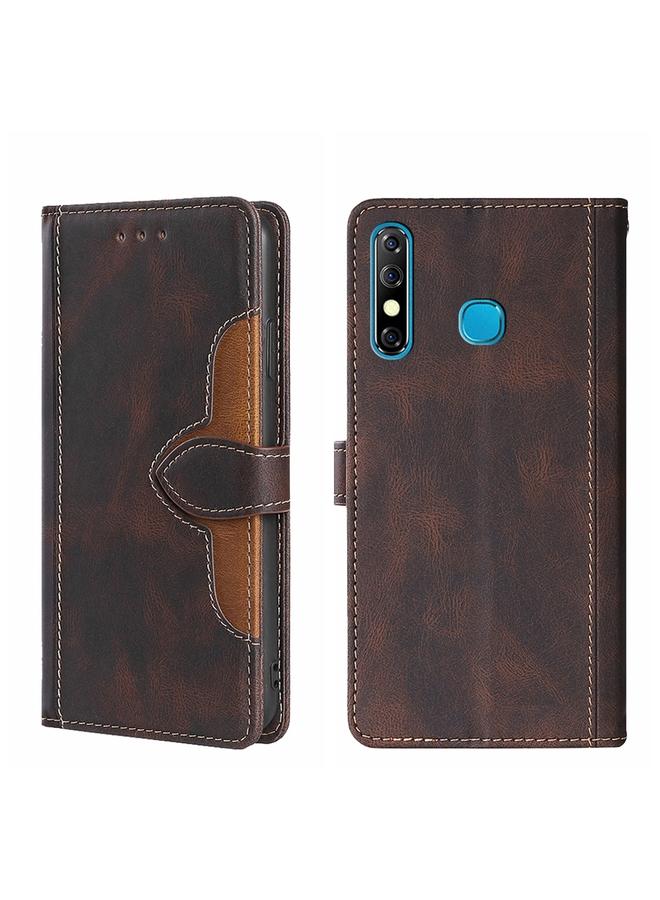 Zaboon Case For Infinix Hot 8 / Hot 8 Lite X650 X650B Skin Feel Magnetic Buckle Leather Phone Case - Image 1