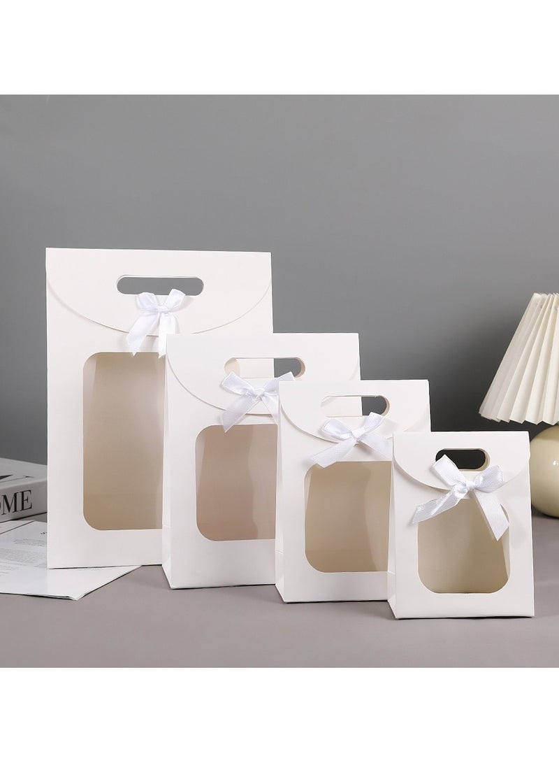 PEI  AN Eco-Friendly Kraft Paper Gift Bag with Handles – Elegant & Luxurious Present Box for Birthdays, Business, and Special Occasions(12 Pieces)  - Image 1