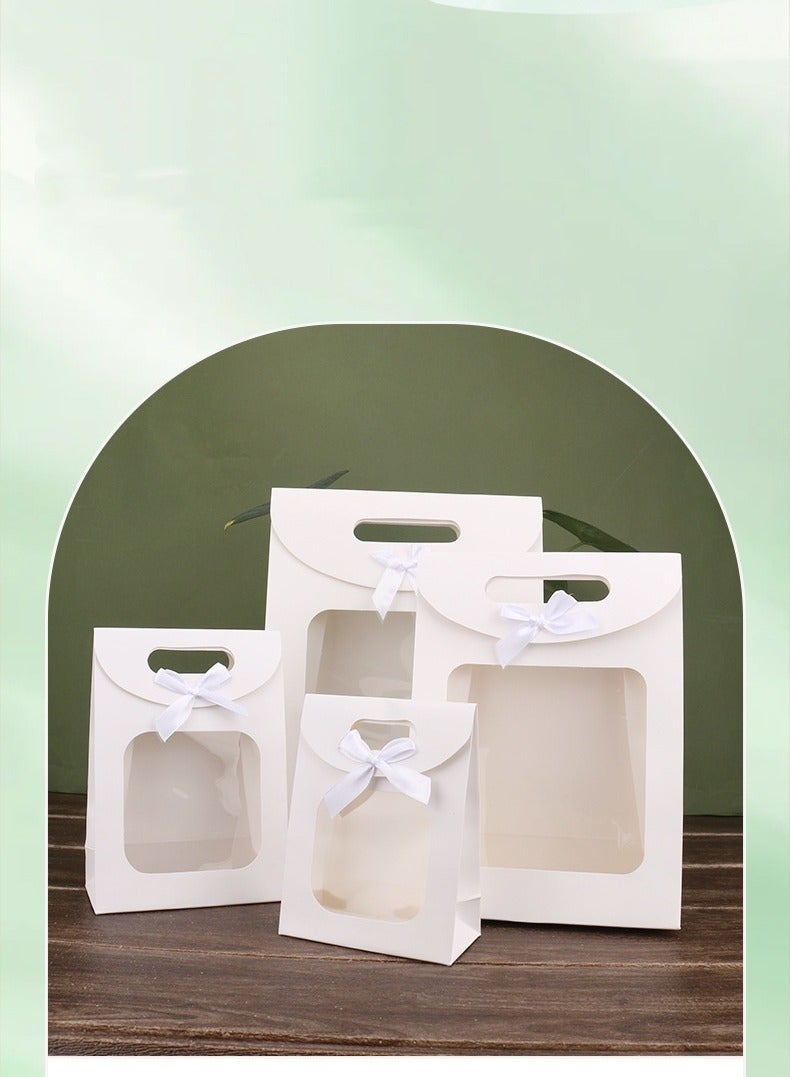 PEI  AN Eco-Friendly Kraft Paper Gift Bag with Handles – Elegant & Luxurious Present Box for Birthdays, Business, and Special Occasions(12 Pieces)  - Image 2