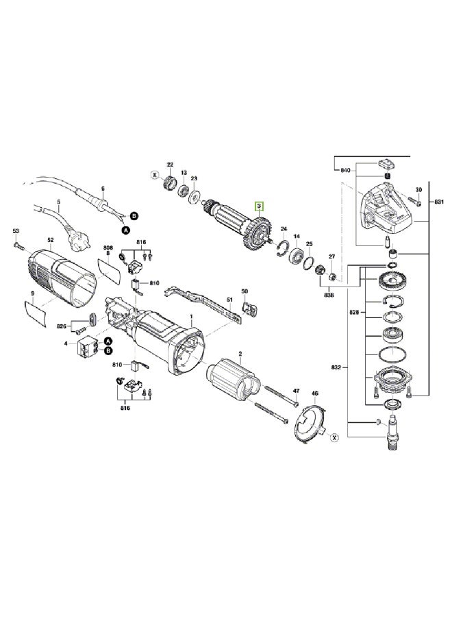 BOSCH Bosch PTW1619PB4412 Armature For GWS-700  - Image 5