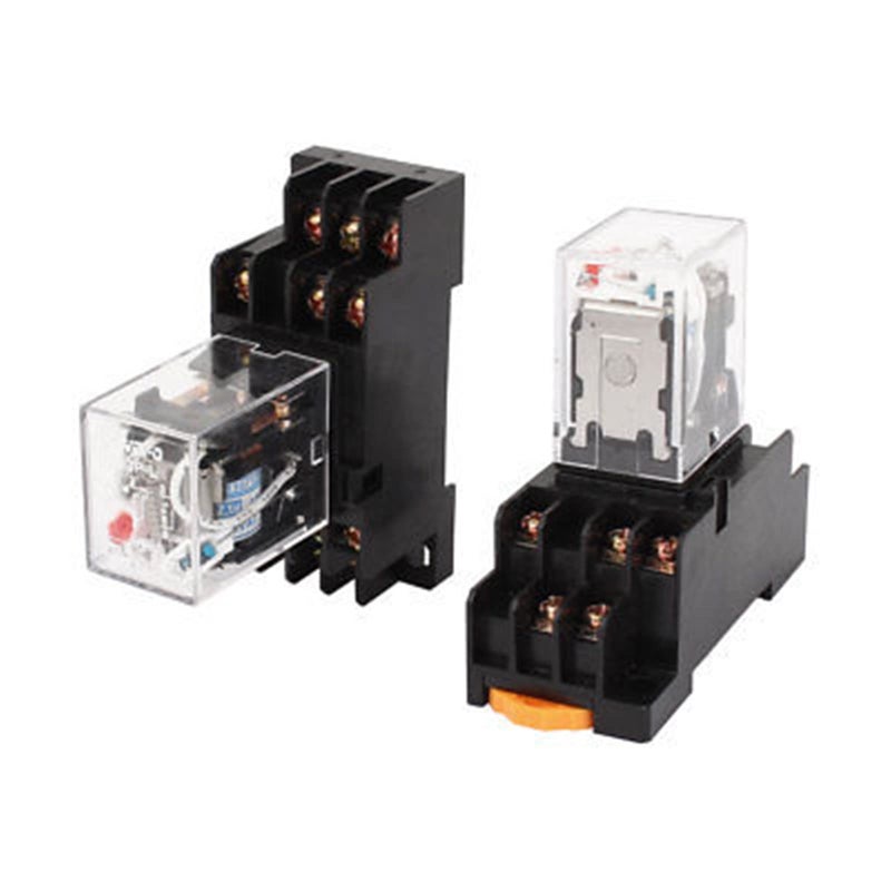 HH53P L 11 دبوس مرحل طاقة 3NO 3NC 110V 120V AC ملف مع قاعدة مقبس PYF11A 2 قطعة - Image 2