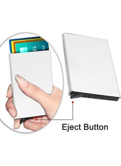 Generic Credit Card Holder Wallet With Rfid Protection, One Click 6 to 8 Cards Slide Out-Silver  - Image 5
