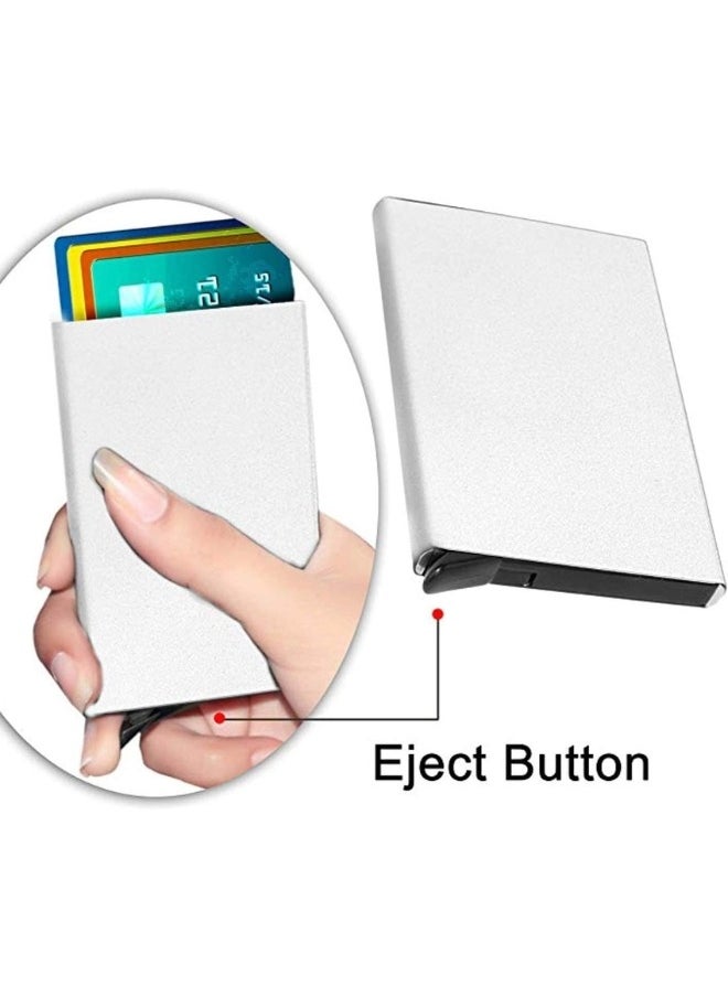 ماركة غير محددة محفظة حامل بطاقات الائتمان مع حماية RFID، بنقرة واحدة تنزلق من 6 إلى 8 بطاقات - فضى  - Image 5