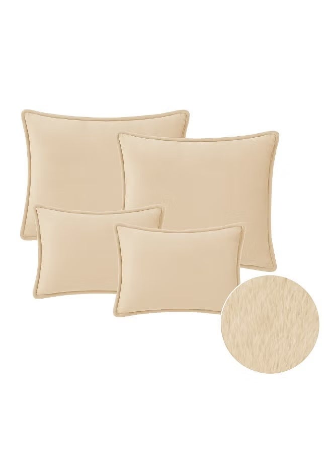 Ming Li 6 Piece Winter Royal Comforter One Velvet Side And One Side Fur King Size 230x250 - Image 5