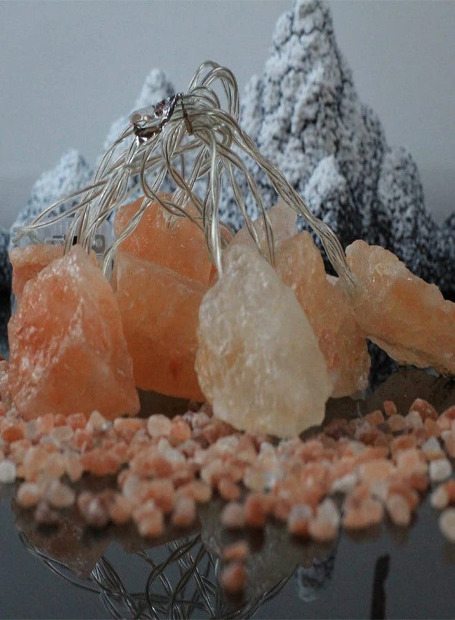 Fantasee Himalayan Salt String Light, Natural Hand Carved Salt Crystal Light Release Negative Ions for Bedroom, Living Room, Office, Home Deco, Yoga, Night Light, Gift (11.5ft 20led) - Image 2