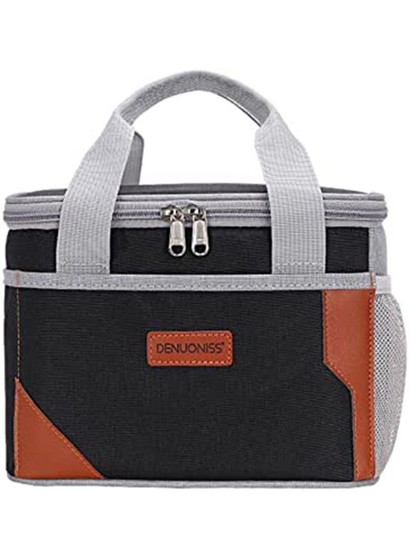 LIMOS Lunch Bag for Women Men Large Insulated box Cooler Tote with Water Resistant(Black)  - Image 1