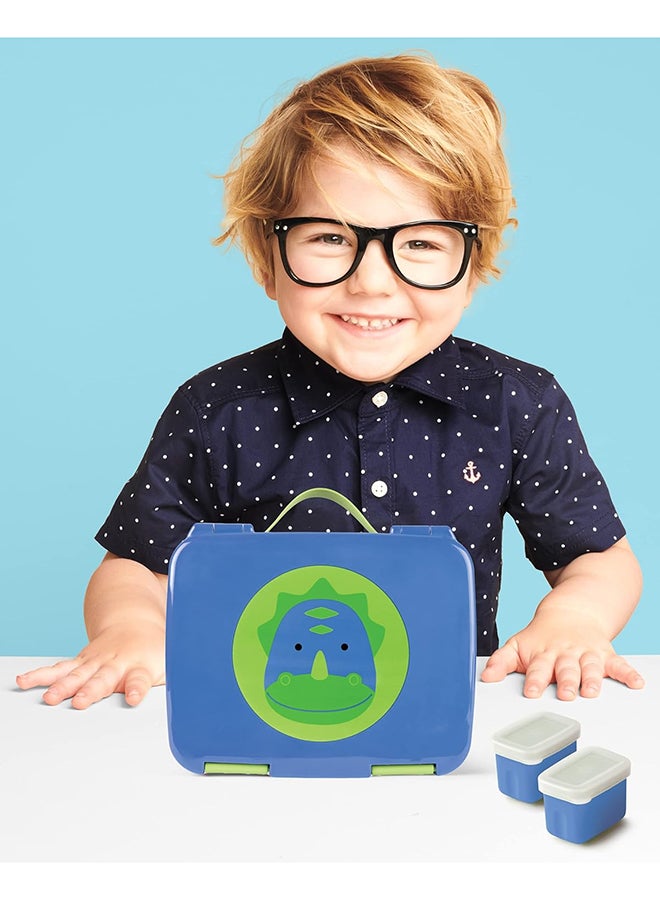 Skip Hop Spark Style Bento Lunch Box - Train | Leak-Resistant Lunch Container With Dividers & Snack Cups | Age 3+ - Image 3