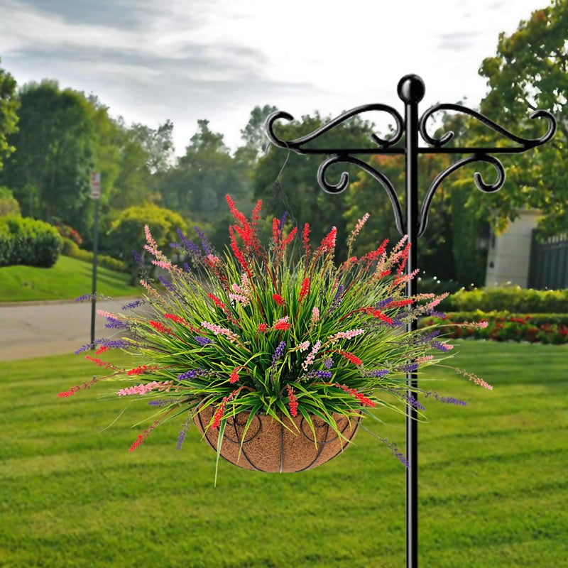 Ammyoo Artificial Faux Plants Flowers for Outdoor Decorations, Fake Monkey Grass for Outside Porch Patio, No Fade Realistic Greenery Plant, UV Resistant Artificial Bush Shrubs for Courtyard Window Garden - Image 3
