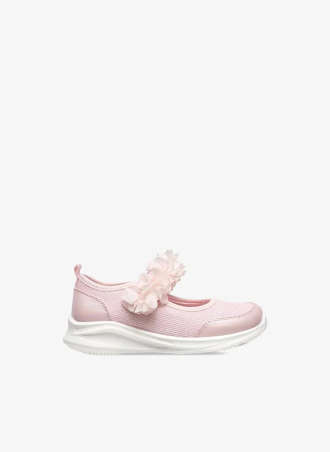 Flora Bella By Shoexpress Girls Floral Accent Hook & Loop Sneakers