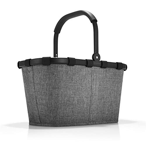 reisenthel carrybag twist silver - Sturdy shopping basket with plenty of storage space and practical inner pocket - Elegant and water-repellent design - Image 1