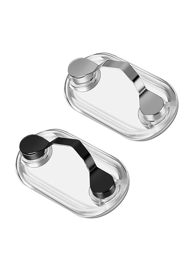 Calixe Calixe Magnetic Eyeglass Holder Stainless Steel Glasses Holder Name Tag Badge Sunglasses Holder Clip Magnet Hook Pins onto Clothes to Keep Eyewear Safe 