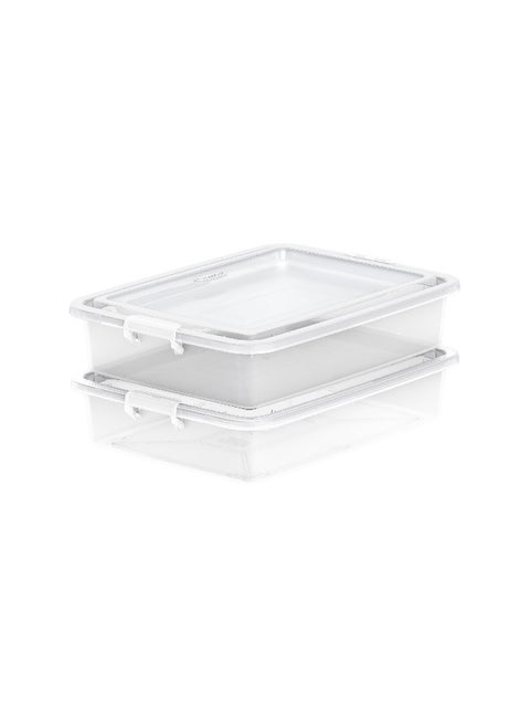 15L Lockbox Plastic Set of 2 Storage Box
