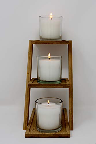 RAMBUE White Votive Candles in Clear Glass Jar 24 Hour Long Burning Time Decorative 1 Day Candle Cups Unscented for Dinner Wedding Centerpieces -6 pack - Image 2