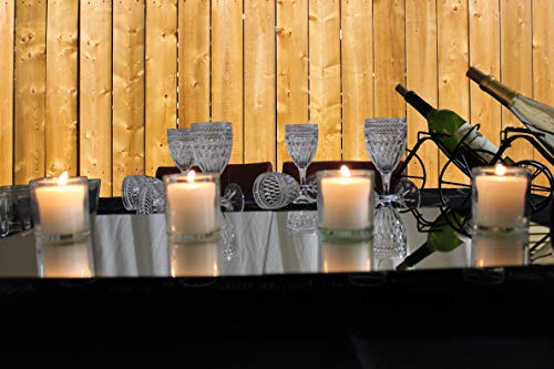 RAMBUE White Votive Candles in Clear Glass Jar 24 Hour Long Burning Time Decorative 1 Day Candle Cups Unscented for Dinner Wedding Centerpieces -6 pack - Image 5