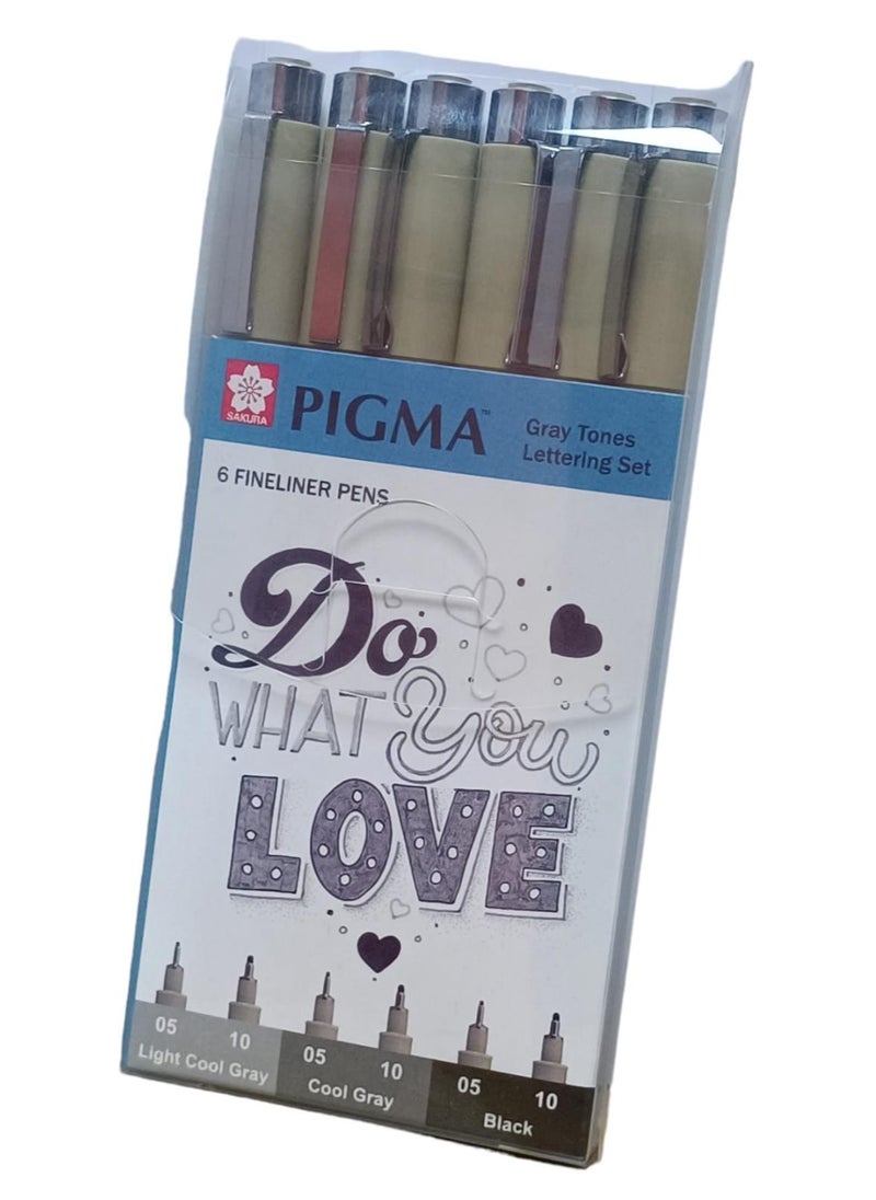SAKURA 6-Piece Pigma Manga Intermediate Skills Pen Set Black  - Image 3