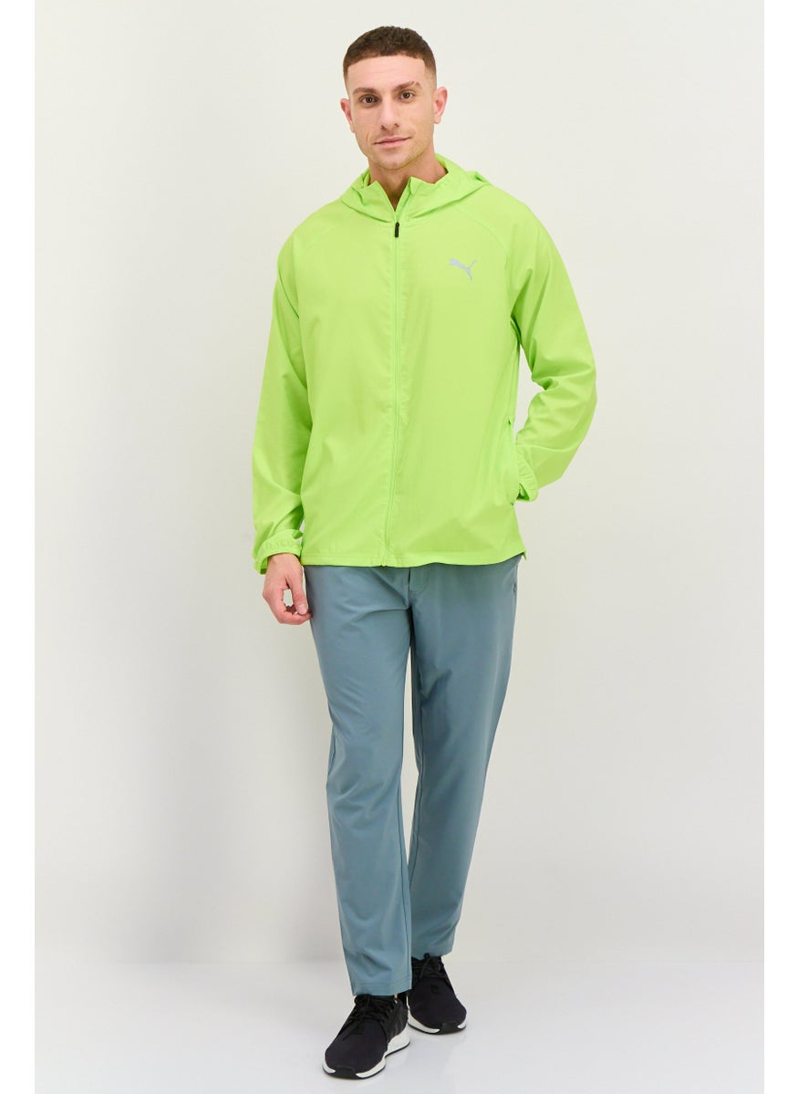 PUMA Men Sportswear Fit Long Sleeve Running Jacket, Lime Powder  - Image 3