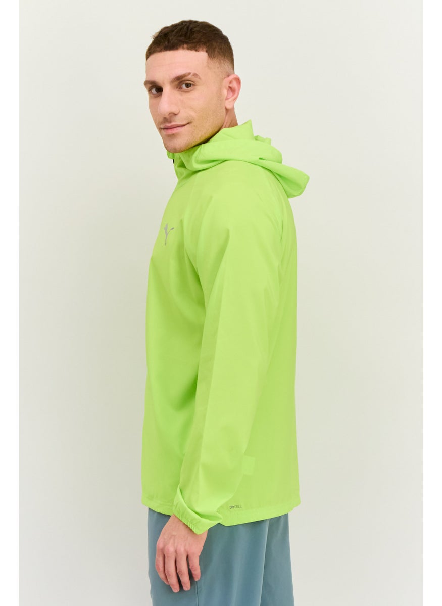 PUMA Men Sportswear Fit Long Sleeve Running Jacket, Lime Powder  - Image 4