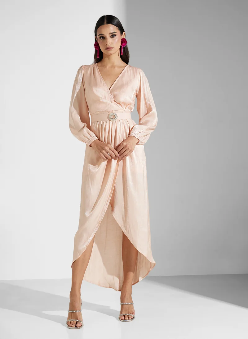 Golden Apple Satin Tulip Dress