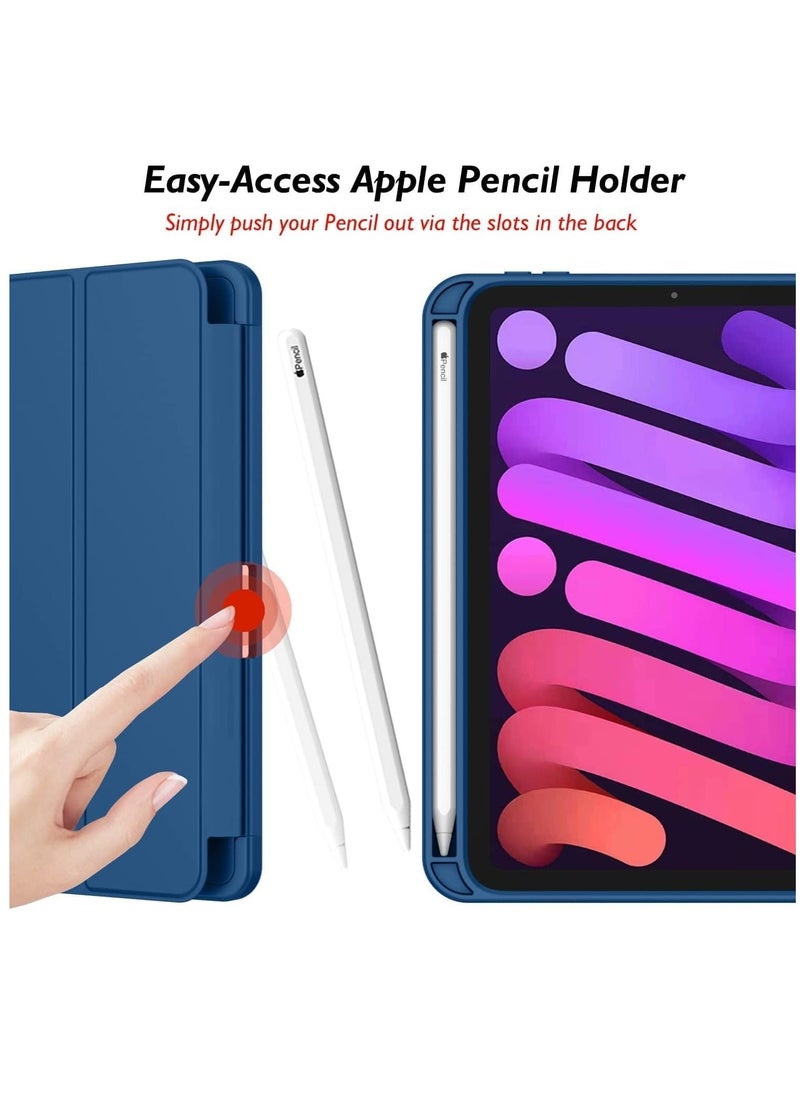 JAJEEK NEW Smart Case with Pencil Holder Compatible with iPad Mini 6, Trifold Stand Smart Case with Soft TPU Back, Auto Wake/Sleep, Dust Proof & Anti-Fingerprint, Heavy Duty Protection - Image 5