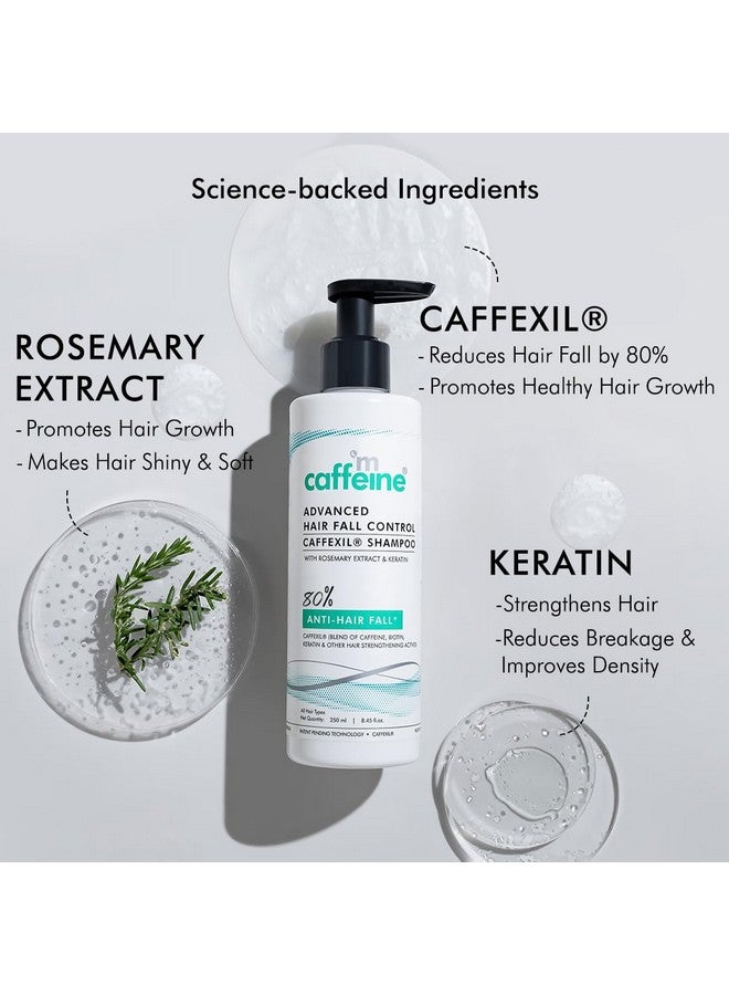 MCaffeine mCaffeine Advanced Hair Fall Control Caffexil® Shampoo with Keratin, Biotin & Rosemary | 80% Hair Fall Control | Reduces Breakage & Thinning | Shampoo for Men & Women | Sulphate Free - 250 ML  - Image 3