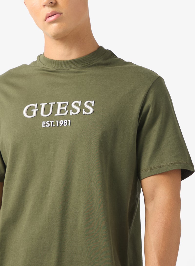 GUESS Embroidered Logo Short Sleeve T-Shirt - Image 3