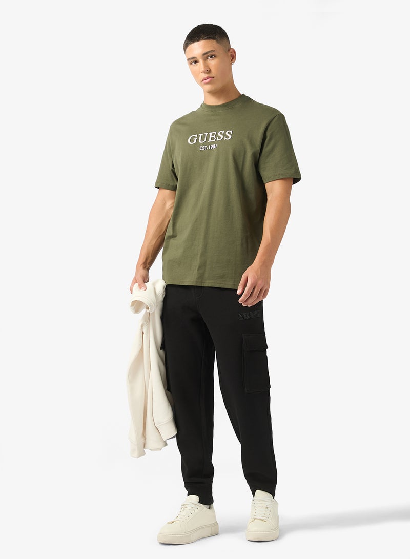GUESS Embroidered Logo Short Sleeve T-Shirt - Image 4