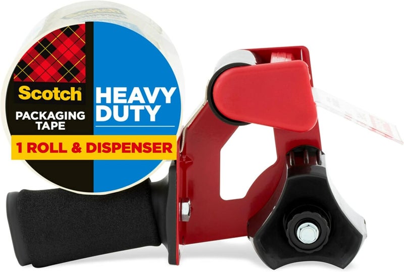 Scotch Heavy Duty Packaging Tape with Dispenser - 1.88" x 54.6 yd, Strong Seal for Packing, Shipping, and Mailing - Image 1