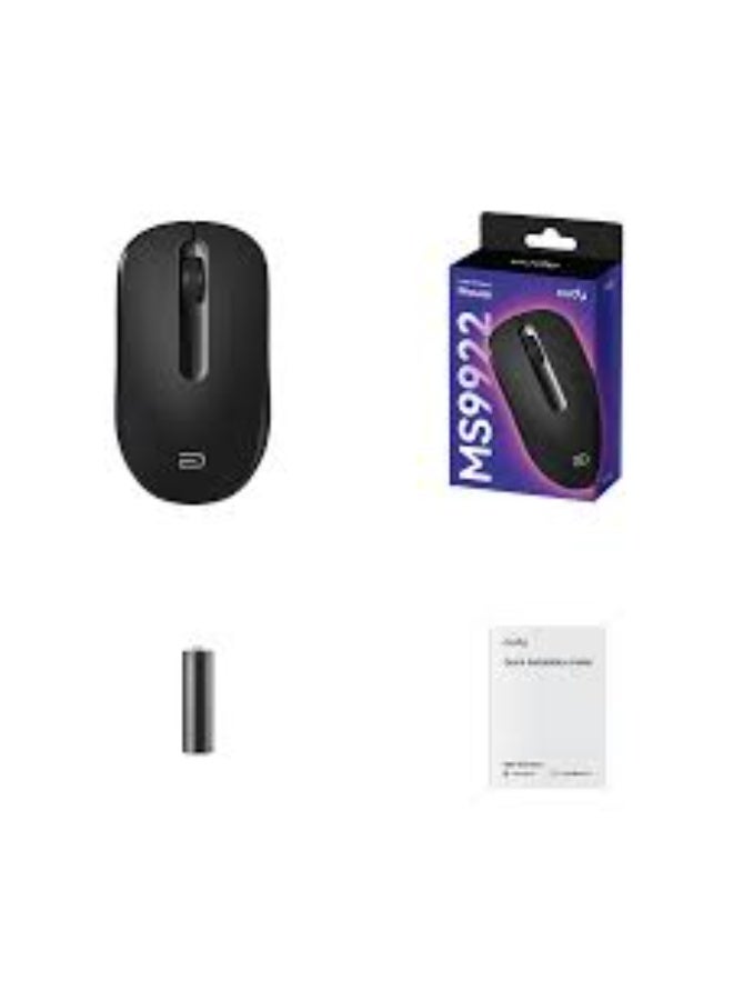 CUDY MS9922 2.4G Wireless Optical Mouse, 1000 DPI, 3 Buttons, USB Receiver, Ergonomic Comfort Grip, Black - Image 2