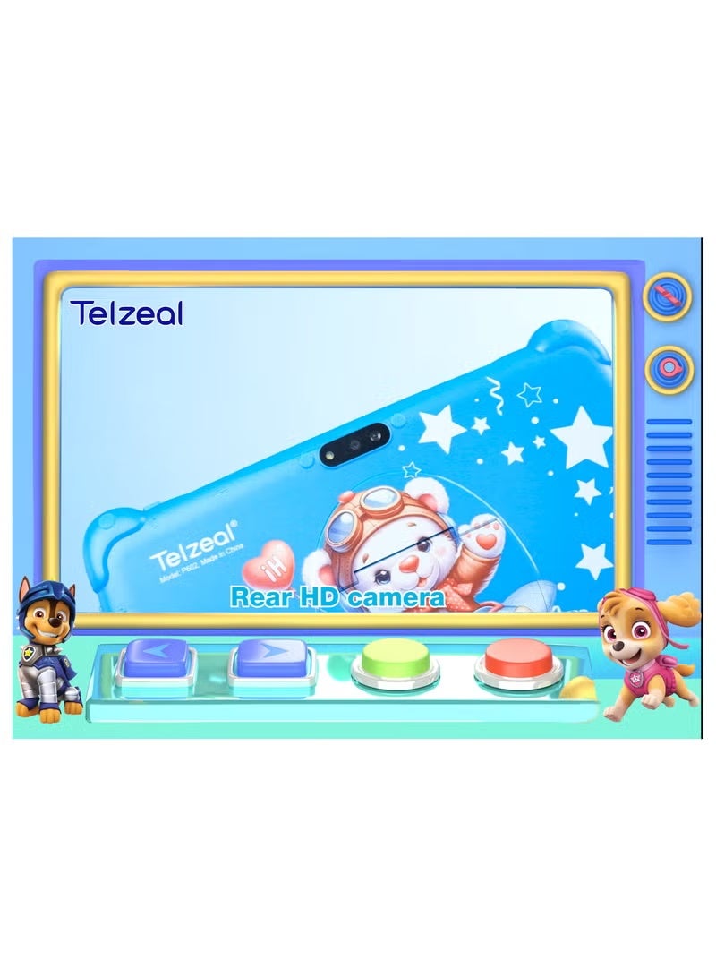 Telzeal P602 Kids Tablet 7-Inch HD Screen in Orange | 4GB RAM 128GB Storage | Dual Cameras for Photos & Video | Long-Lasting 3000mAh Battery | Child-Safe Durable Design | Educational Kids Android Tablet for Learning, Games, YouTube & Entertainment - Image 2