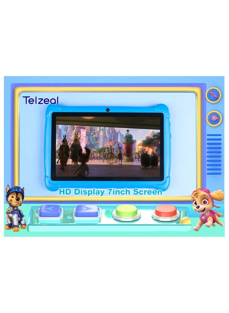 Telzeal P602 Kids Tablet 7-Inch HD Screen in Orange | 4GB RAM 128GB Storage | Dual Cameras for Photos & Video | Long-Lasting 3000mAh Battery | Child-Safe Durable Design | Educational Kids Android Tablet for Learning, Games, YouTube & Entertainment - Image 5