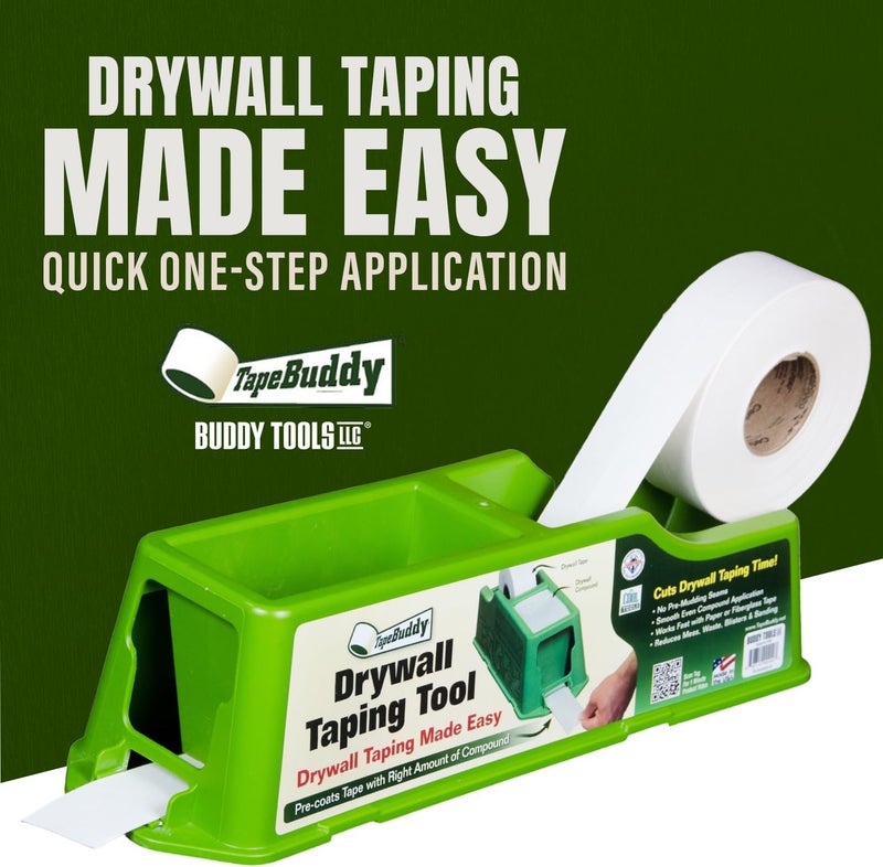Buddy Tools LLC Buddy Tools TapeBuddy Drywall Taping Tool - Simplifies Drywall Banjo Taping - Reliable & Efficient Tape Dispenser for DIYers - Easy to Use - Reduces Mess and Waste - Image 2