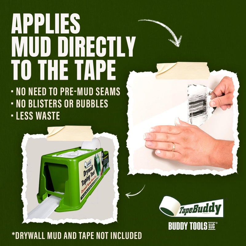 Buddy Tools LLC Buddy Tools TapeBuddy Drywall Taping Tool - Simplifies Drywall Banjo Taping - Reliable & Efficient Tape Dispenser for DIYers - Easy to Use - Reduces Mess and Waste - Image 3