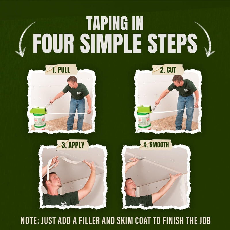 Buddy Tools LLC Buddy Tools TapeBuddy Drywall Taping Tool - Simplifies Drywall Banjo Taping - Reliable & Efficient Tape Dispenser for DIYers - Easy to Use - Reduces Mess and Waste - Image 4