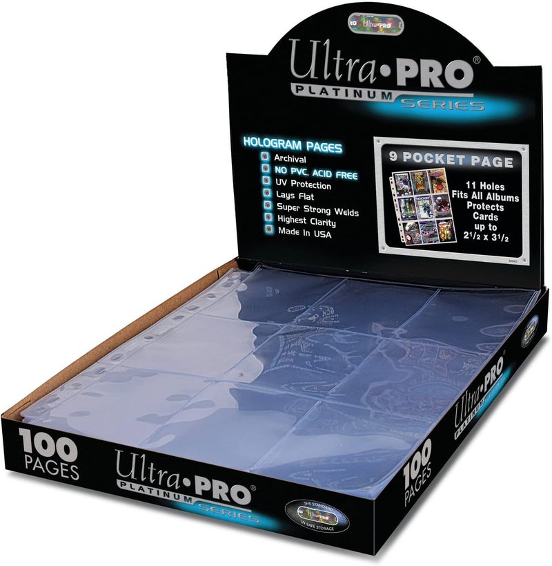 UltraPro صفحات 9 جيب سلسلة بلاتينية - 100 صفحة من أكمام البطاقات لمجلد بطاقات التداول والمزيد - Image 3