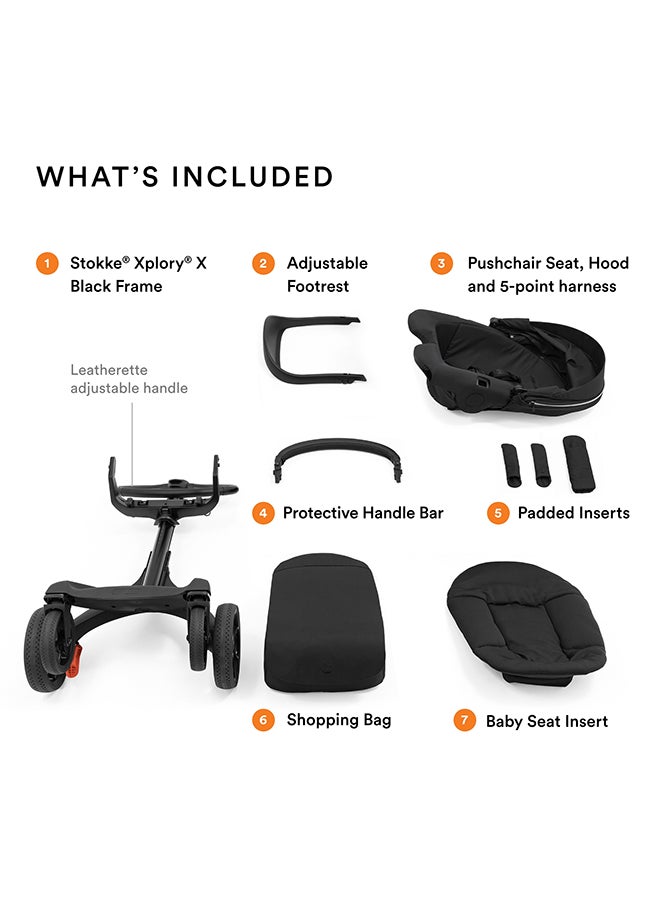 STOKKE Xplory X Premium Stroller For Infants, Rich Black  - Image 5