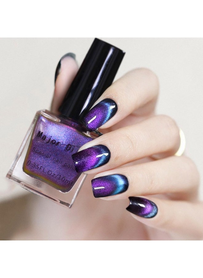 MAJOR DIJIT Major Dijit Cat Eye Nail Polish Quick Dry Glitter Nail Polish with Magnetic Stick, Vegan, and Cruelty-Free Nail Paint Art for Nail Salon  - Image 1