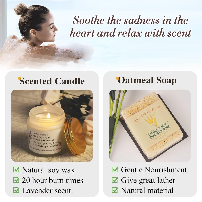 Synhonty Sympathy Gift Baskets, Care Package for Women, Soothe Grief Sympathy Gifts for Loss of Loved One, Condolences Gift Basket for Loss, Bereavement Miscarriage Gifts for Mothers, Mom, Sister, Friend - Image 3