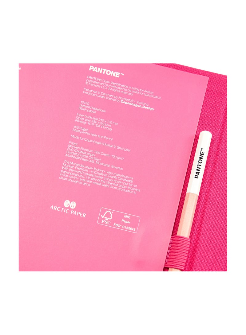 Pantone Creative Unlined Notebook with Pencil – Ideal for Ideas & Doodles – Pink - Image 2