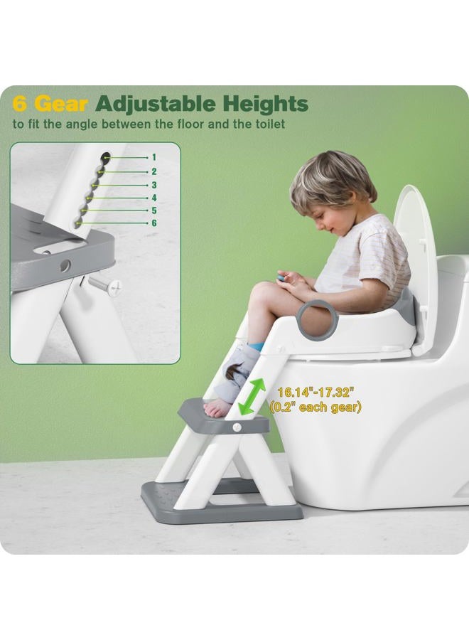 Rabb 1st Potty Training Seat, Upgrade Toddler Toilet Seat for Kids Boys Girls, 2 in 1 Potty Training Toilet, Splash Guard Anti-Slip Pad Step Stool - Image 4
