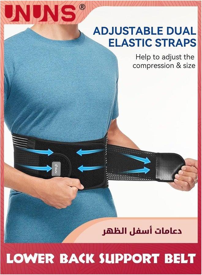 UNUNS Lower Back Brace,Back Support Belt,Lumbar Belt For Women Men,Adjustable Waist Brace Pain Relief With 6 Stays Heavy Lifting Herniated Disc,Sciatica,Scoliosis-L 90-103CM - Image 3