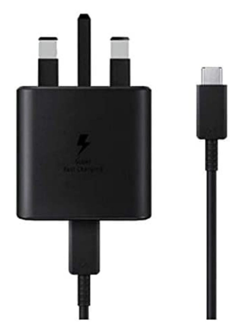 compatible Samsung 45W USB Type C UK Travel Adaptor with Cable, EP-TA845XBEGGB, BlackSamsung Original 45W Fast Charging USB-C Mobile Phone Mains Plug/Wall Charger, Genuine Samsung Charger Samsung UK  - Image 3