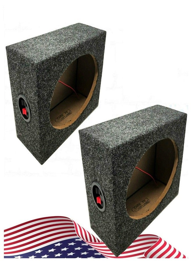 Audiotek Angled Style 6 x 9 Inch Car Audio Enclosures MDF Sturdy Constructed Speaker Boxes Product for Great Audio, Sound, Speaker Experiences -2 Boxes - Image 1