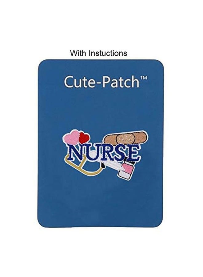 Cute-Patch Nurse First Aid Kit Heart Stethoscope Embroidered Iron on Patch - Image 5