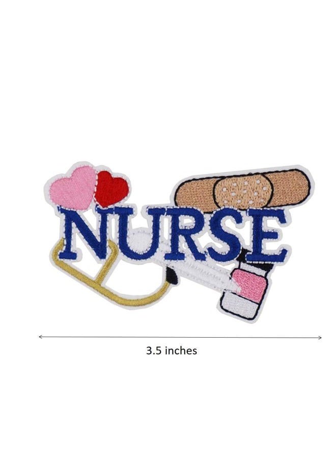 Cute-Patch Nurse First Aid Kit Heart Stethoscope Embroidered Iron on Patch - Image 4